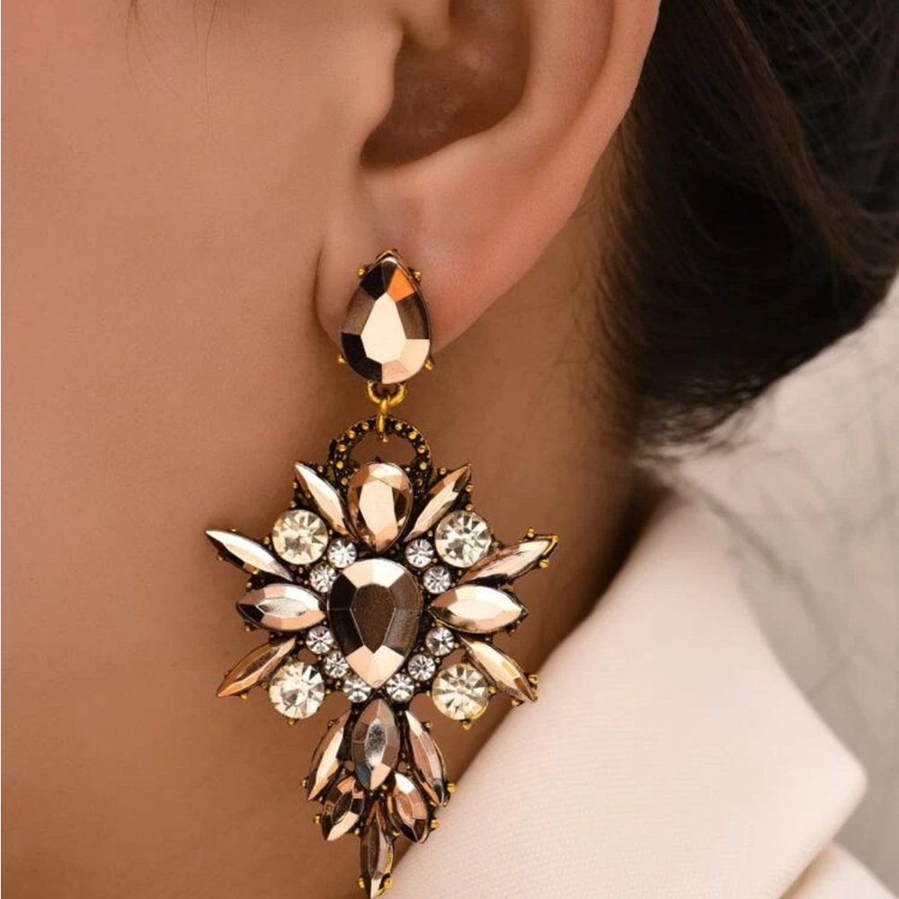 Rhinestone Drop Earrings